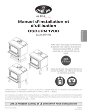 Osburn OB01700 Manuel D'installation Et D'utilisation