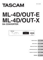 Tascam ML-4D/OUT-X Mode D'emploi