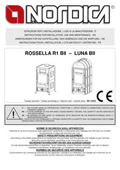 Nordica ROSSELLA R1 BII Instructions Pour L'installation, L'utilisation Et L'entretien