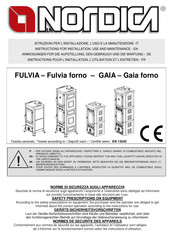 Nordica GAIA Instructions Pour L'installation, L'utilisation Et L'entretien