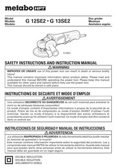 Metabo HPT G 13SE2 Mode D'emploi