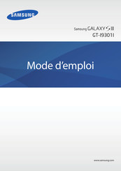 Samsung GALAXY S III Mode D'emploi