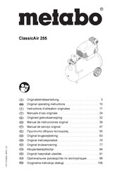 Metabo ClassicAir 255 Instructions D'utilisation