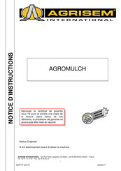 Agrisem AGROMULCH Notice D'instructions