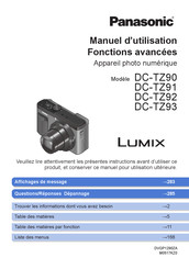 Panasonic Lumix DC-TZ90 Manuel D'utilisation