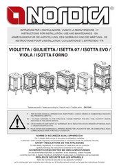 LA NORDICA ISETTA 07 Instructions Pour L'installation, L'utilisation Et L'entretien