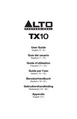 Alto Professional TX10 Guide D'utilisation