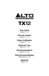 Alto Professional TX12 Guide D'utilisation