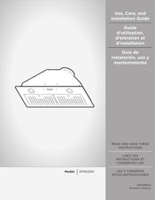 Elica EPR628S1 Guide D'utilisation, D'entretien Et D'installation