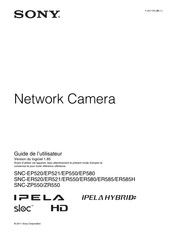Sony IPELA SNC-ER550 Guide De L'utilisateur