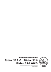 Husqvarna Rider 213 C Manuel D'utilisation