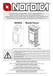 Nordica WANDA CLASSIC Instructions Pour L'installation, L'utilisation Et L'entretien
