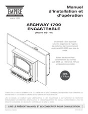 Empire Comfort Systems ARCHWAY 1700 Manuel D'installation Et D'opération