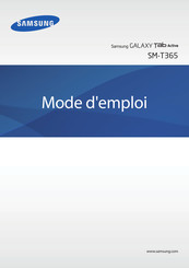 Samsung GALAXY Tab Active Mode D'emploi
