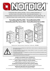 Nordica TermoROSSELLA Plus - DSA Instructions Pour L'installation, L'utilisation Et L'entretien