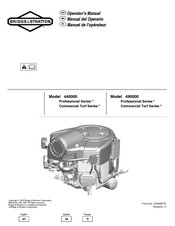 Briggs & Stratton Professional Commercial Turf 440000 Manuel De L'opérateur