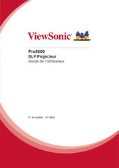ViewSonic Pro8600 Guide De L'utilisateur