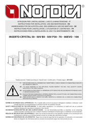 LA NORDICA INSERTO 50V Crystal BII Instructions Pour L'installation, L'utilisation Et L'entretien