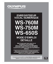 Olympus WS-760M Mode D'emploi Détaillé