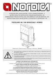 LA NORDICA FOCOLARE 80 BIFACCIALE HYBRID Instructions Pour L'installation, L'utilisation Et L'entretien