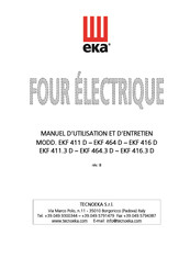 TECNOEKA EKF 411.3 D Manuel D'utilisation Et D'entretien
