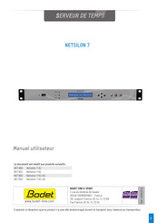 Bodet Time Netsilon 7 AC+DC Manuel Utilisateur