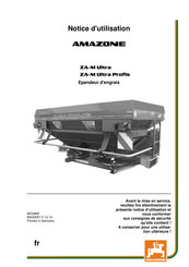 Amazone ZA-M Ultra Notice D'utilisation