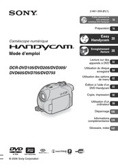 Sony Handycam DCR-DVD755 Mode D'emploi