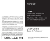 Targus ACA960 Guide De L'utilisateur