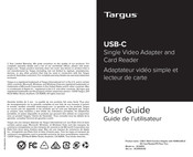 Targus ACA953 Guide De L'utilisateur