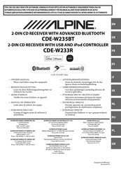 Alpine CDE-W235BT Mode D'emploi