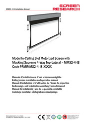 ADEO SCREEN Screen Research MMS2-4-IS Manuel D'installation Et D'utilisation