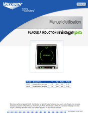 Vollrath mirage pro 59500P Manuel D'utilisation