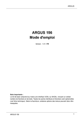 Argus 156 Mode D'emploi