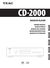 Teac CD-2000 Mode D'emploi