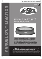 Intex PISCINE EASY SET 183cm Manuel D'utilisation