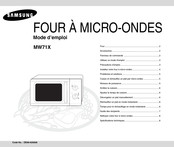 Samsung MW71X Mode D'emploi