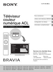 Sony BRAVIA KDL-46EX729 Guide D'installation