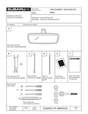 Subaru H501SVA100 Instructions D'utilisation