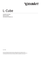 DURAVIT L-Cube LC 7551 Notice De Montage