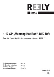 Reely ROAD Mustang Hot Rod Notice D'emploi