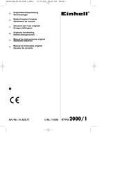 EINHELL BT-PG 2000/1 Mode D'emploi D'origine