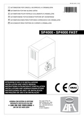 BFT SP4000 Instructions D'utilisation Et D'installation