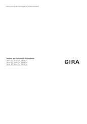 Gira 2508 20 Instructions De Montage Et Mode D'emploi