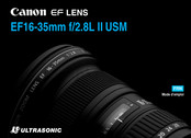 Canon EF16-35mm f/2,8L II USM Mode D'emploi