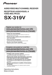 Pioneer SX-319V Mode D'emploi