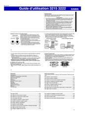 Casio 3222 Guide D'utilisation