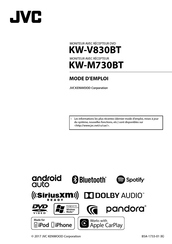 Jvc KW-V830BT Mode D'emploi