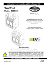 Osburn Stratford OB04003 Manuel D'installation Et D'utilisation