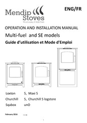Mendip Stoves Churchill 5 Guide D'utilisation Et Mode D'emploi
